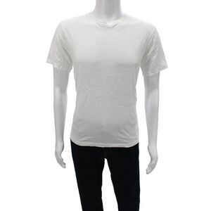 J Crew Mens Basic White Cotton Crew Neck T-Shirt Size M
